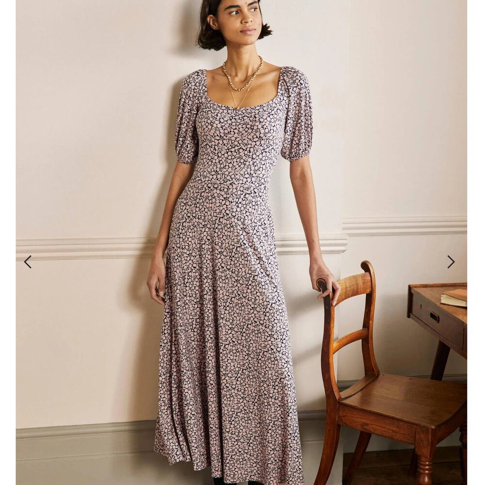 Boden Lilac Floral Maxi Dress